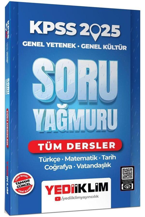 Yediiklim Yayınları 2025 Kpss Genel Yetenek Genel Kültür Tüm Dersler Soru Yağmuru - Yediiklim Yayınları - Image 1