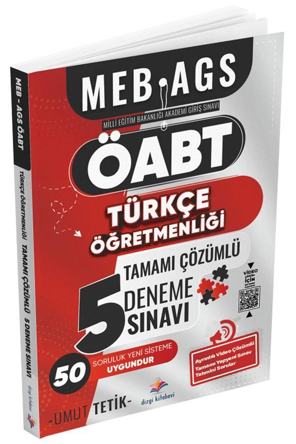 Öabt Meb-Ags Türkçe Öğretmenliği 5 Deneme Çözümlü - Umut Tetik Yayınları - Dizgi Kitap Yayınları - Image 1