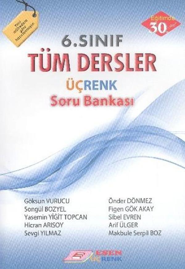 Üçrenk 6. Sınıf Tüm Dersler Soru Bankası - Esen Yayıncılık - Eğitim - Image 1