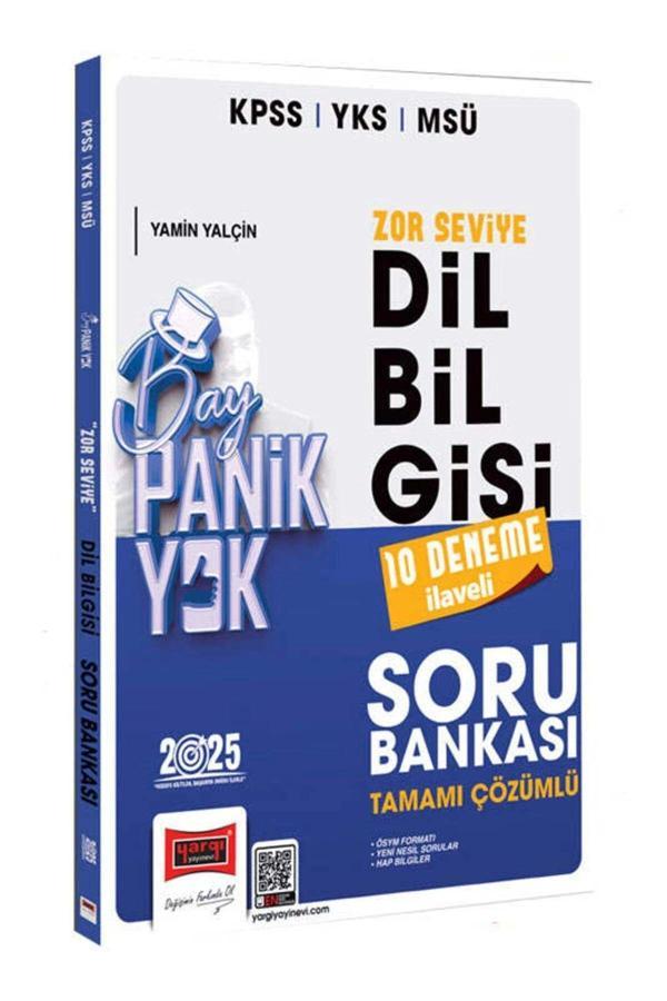 2025 Kpss Yks Msü Tamamı Çözümlü Panik Yok Zor Seviye Dil Bilgisi Soru Bankası (10 Deneme İlaveli) - Yargı Yayınları - Image 1