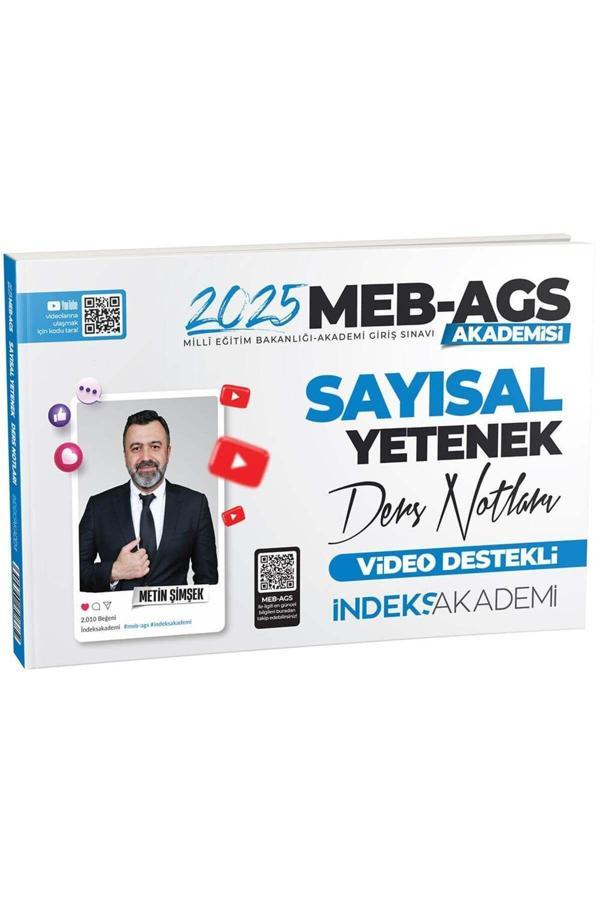 İndeks Akademi 2025 Meb-Ags Akademisi Sayısal Yetenek Video Ders Notları - Metin Şimşek Indeks Akade - İndeks Akademi Yayıncılık - Image 1