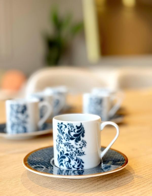 Porland Liny 2 Kişilik 4 Parça Kahve Fincanı Takımı 90cc 04PPO000637 - Image 1