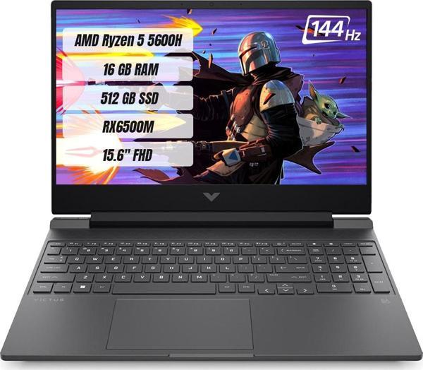 HP Victus 15-FB0027NT AMD R5 5600H 16GB 512GB SSD RX6500M-4GB Freedos 15.6" FHD 144Hz Taşınabilir Bilgisayar A42ZMEA - Image 1