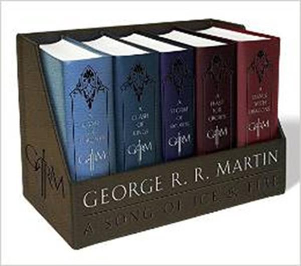 George R. R. Martin's A Game of Thrones Leather-Cloth Boxed Set (Song of Ice and Fire Series) - Bantam Press - Image 1