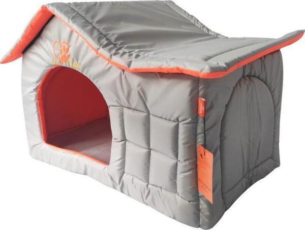 La Vista Dış Mekan Su Geçirmez Kedi ve Köpek Çatılı Ev Gri 56-36-45cm - Image 1