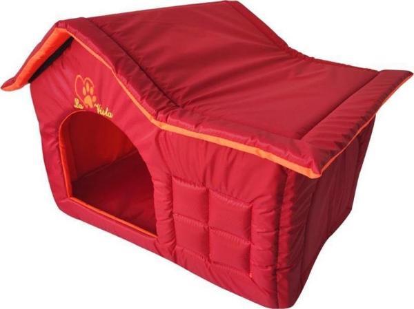 La Vista Dış Mekan Su Geçirmez Kedi ve Köpek Çatılı Ev Kırmızı 56-36-45cm - Image 1