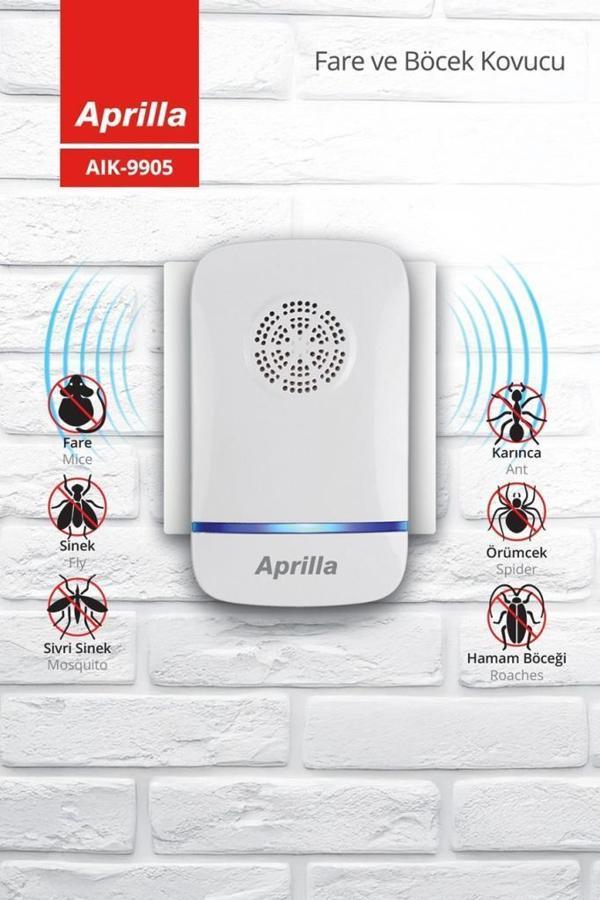 Aprilla Aık-9905 Ultrasonik Priz Tipi Böcek Fare Sinek Haşere Kovucu - Image 1