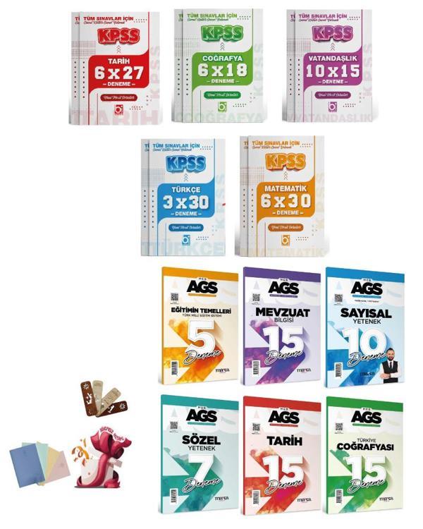 Marka KPSS - AGS Tüm Dersler Deneme Seti 11 li Set Bigelio ve Marka Yayınları - Bi bigelio - Image 1