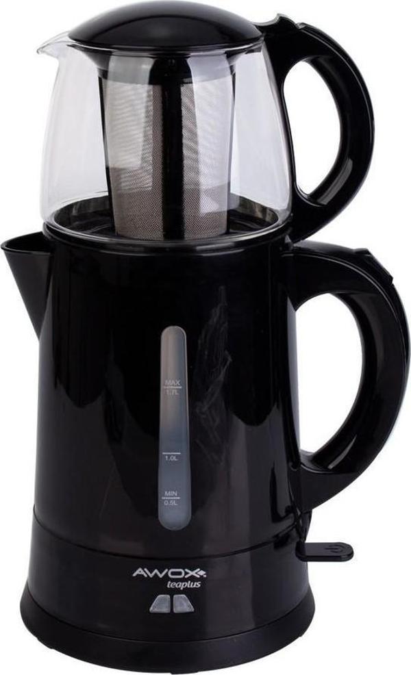 Teaplus Elektrikli Cam Demlikli Çay Makinesi Siyah - Image 1
