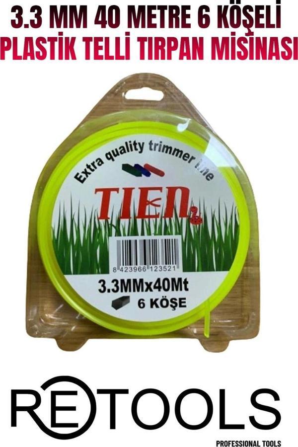 3.5 MM 40-36 METRE 6-4 KÖŞELİ PLASTİK TELLİ TIRPAN MİSİNASI - Image 1