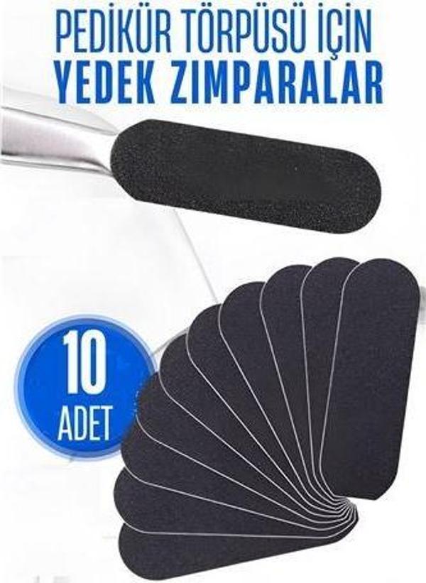 Ayak Törpü Yedeği Yapışkanlı Törpü Zımparası Pedikür Törpü Yedeği 10 Adet - Image 1