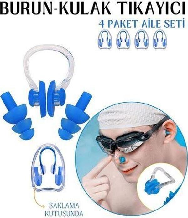 Kulak ve Burun Tıkayıcı Havuz 4'lü Aile Seti - Image 1