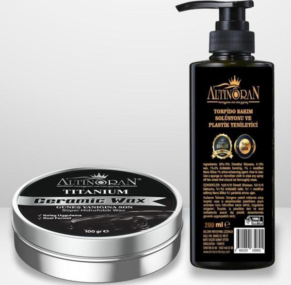 Altınoran Titanium Seramik Wax 100Gr & Torpido Parlatıcı 200Ml | Boya Koruma Seti - Image 1