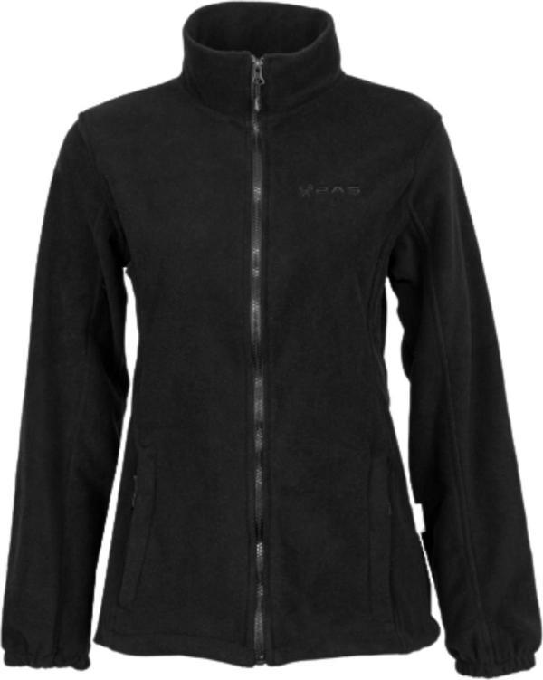 2AS Pello Tam Fermuarlı Heavy Kadın Polar Sweatshirt Siyah - Image 1