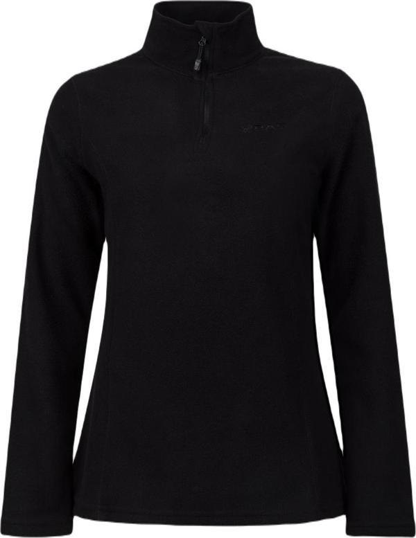 2AS Pinna Yarım Fermuarlı Kadın Polar Sweatshirt Siyah - Image 1