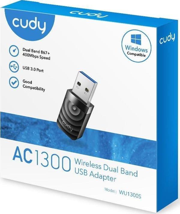 Cudy Wu1300S Ac1300 Usb 3.0 Kablosuz Adaptör - Image 1