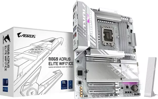 Gıgabyte Gıgabyte B860 Aorus Elıte Wıfı7 Ice Ddr5 Hdmı-Dp Typec Pcıe 5.0 1851P Atx - Image 1