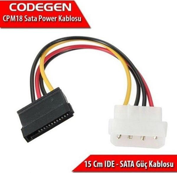 Codegen Cpm18 Hdd (Harddisk) Sata Power Kablosu 10Lu Paket - Image 1