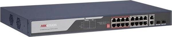 Hıkvısıon Hıkvısıon 16Port 225W Full Poe Ds-3E0318P-E(C) 10/100 2X Uplınk-2X Sfp Yönetilemez Switch - Image 1