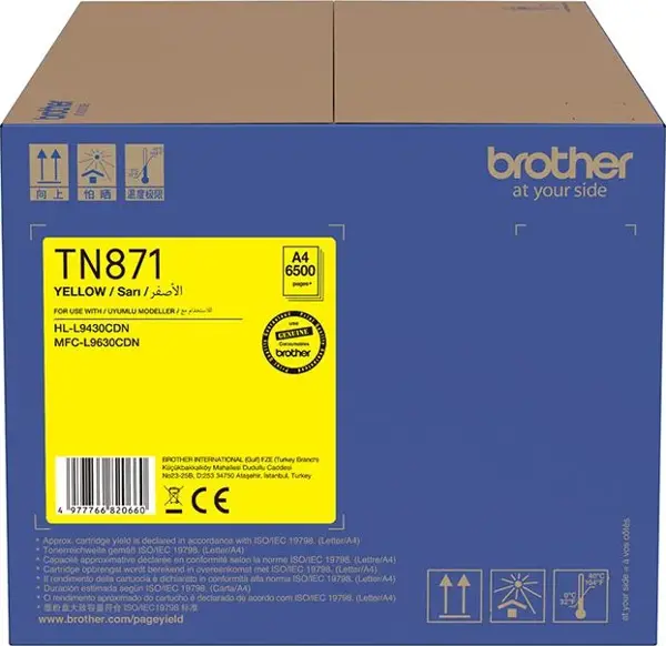 Brother Tn871Y 6.500 Sayfa Sarı Toner - Image 1
