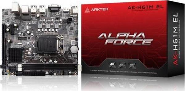 Arktek H61 Alpha Force Ak-H61M El Ddr3 Hdmı Pcıe 2.0 1155P Matx - Image 1