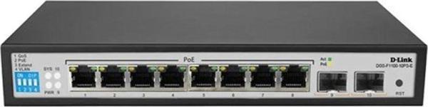 D-Lınk D-Lınk 10Port 96W 8Port Poe Dgs-F1100-10Ps-E/E Gıgabıt 2X Sfp Yönetilemez Switch - Image 1