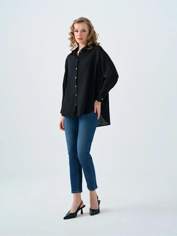 Loft Stella Mıd Blue Wash Mom Kadın Jean LF2037084 - Image 1