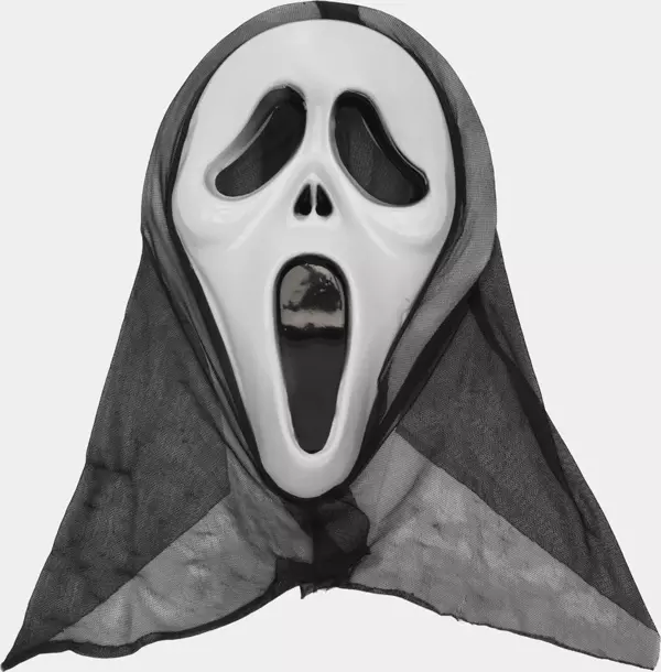 Kapşonlu Çığlık Maskesi Scream Maskesi - Hayalet Maskesi 33x21 cm - Image 1