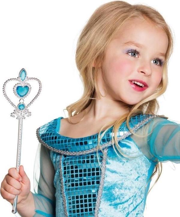 Mavi Renk Kalp İşlemeli Karlar Ülkesi Elsa Asası - Image 1