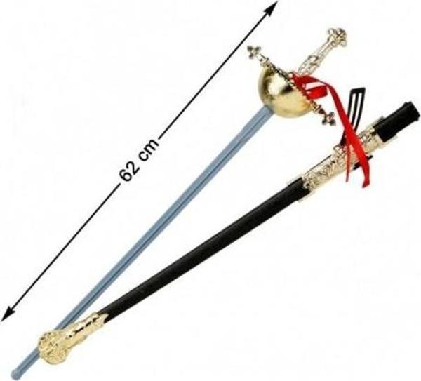 Kostüm Partisi Plastik Zararsız Zorro Kılıcı Şövalye Kılıcı 62 cm - Image 1
