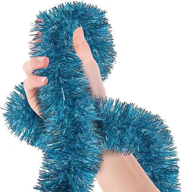 Parti İçin Sim Süs 2 Metre Uzunluk 8 cm Genişlik Açık Mavi Renk İthal - Image 1