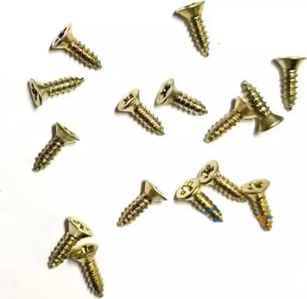 Klips, Menteşe, Ayak, Ağaç, Sunta Vidası 2,2x7,5mm - Sarı 100 Adet - Image 1
