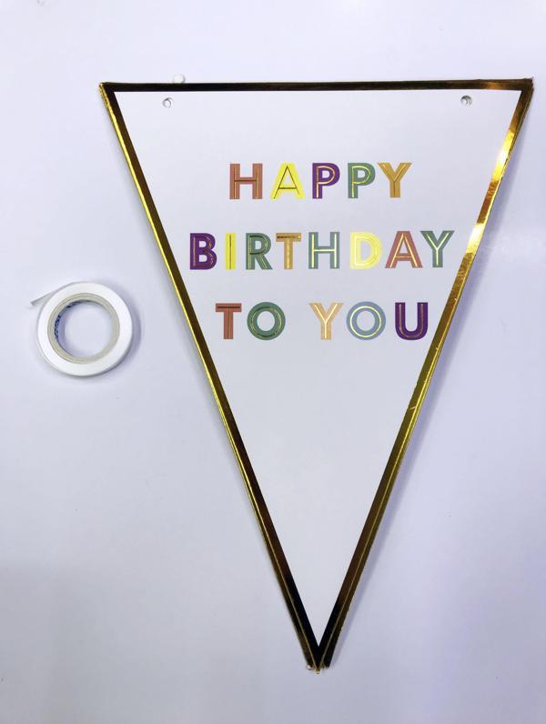 Happy Birthday To You Flama Bayrak Süs - Image 1