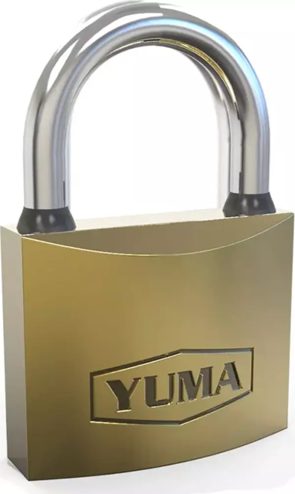Yuma Sarı Kaplama Döküm Kısa Asma Kilit 25mm - Image 1