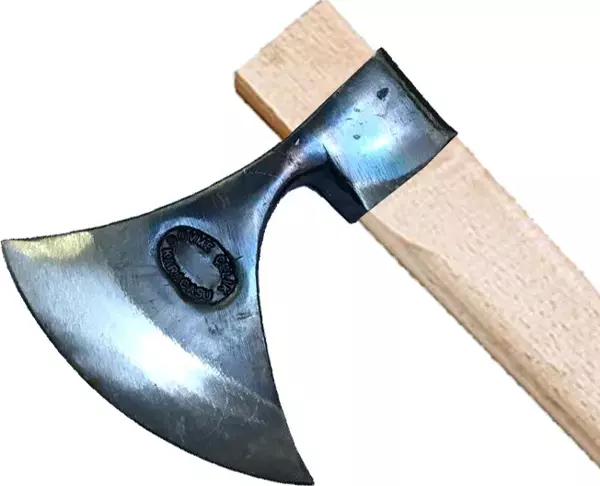 Karacasu Saplı Ay Balta 90 cm - Dövme Çelikten - Image 1