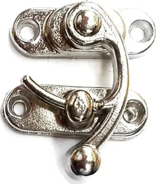 Yay Gözü, Tavla, Ahşap Kutu Klipsi - Minik 20x24 mm, Nikel, 1 Adet - Image 1