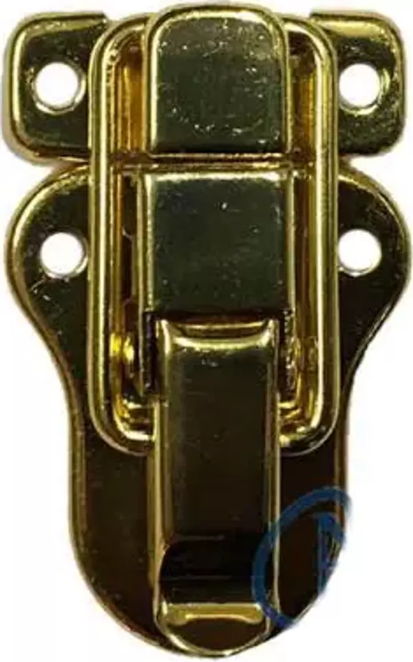 Sandık, Kutu Klipsi, Ön Kilidi - 48x30mm, Altın, 1 Adet - Image 1