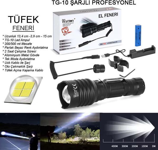 TG-10 ŞARJLI PROFESYONEL AV FENERİ WATTON WT-620 - Image 1