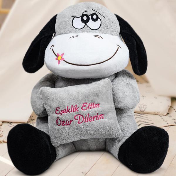 Eşeklik Ettim Özür Dilerim Peluş Oyuncak Eşek - Image 1