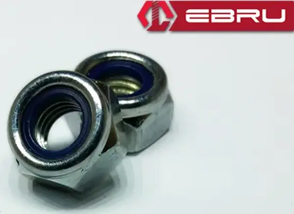 Ebru Altıköşe Fiberli Somun M8 - 100 Adet - Image 1