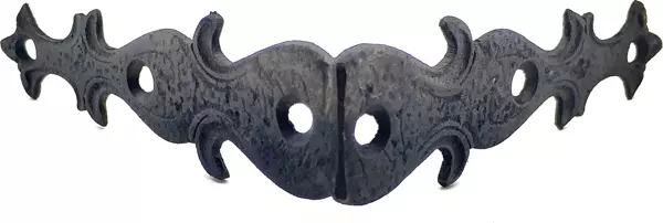 Antika Tarz Dekoratif Pirinç Kelebek Gönye - Yan, 105x105 mm, Oksit - Image 1