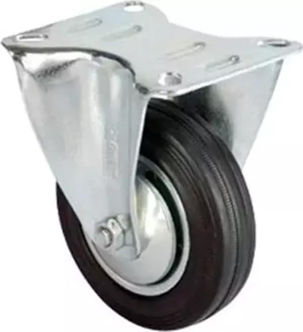 Servis Tekeri - Tablalı Siyah Sabit - Çap 100 mm - Image 1