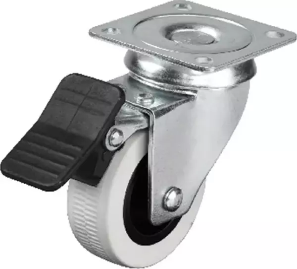 Hts 334 - 50x20 mm Çift Bilyalı Tablalı Frenli Teker 4 Adet - Image 1