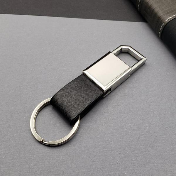 Siyah Gümüş Metal Anahtarlık - Image 1