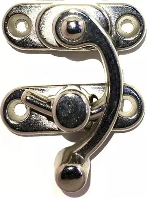 Yay Gözü, Ahşap Kutu Klipsi - Küçük 28x33 mm, Nikel 1 Adet - Image 1