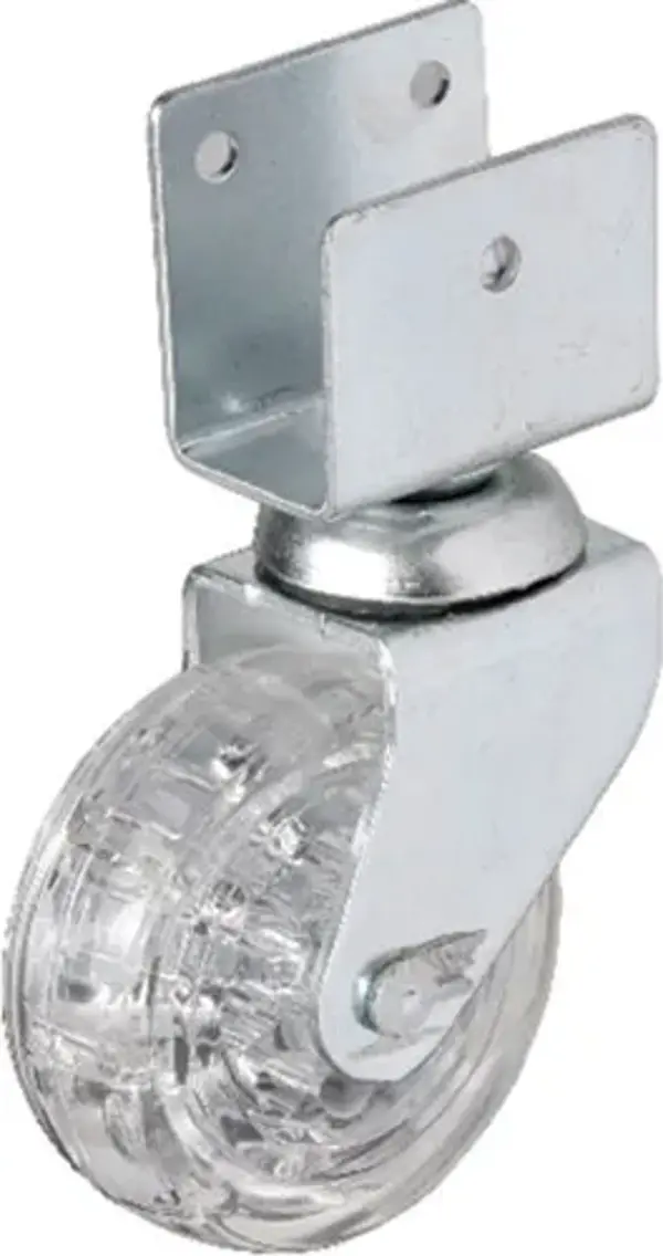Hts 328 - 50x20 mm Şeffaf Makaralı Kısa U Tablalı Teker 4 Adet - Image 1