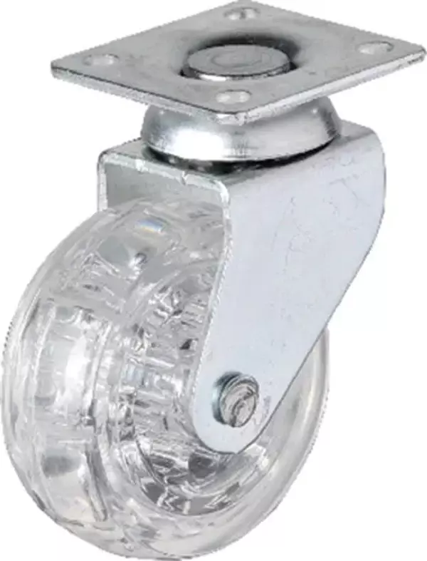 Hts 325 - 50x20 mm Şeffaf Makaralı Tablalı Teker 4 Adet - Image 1
