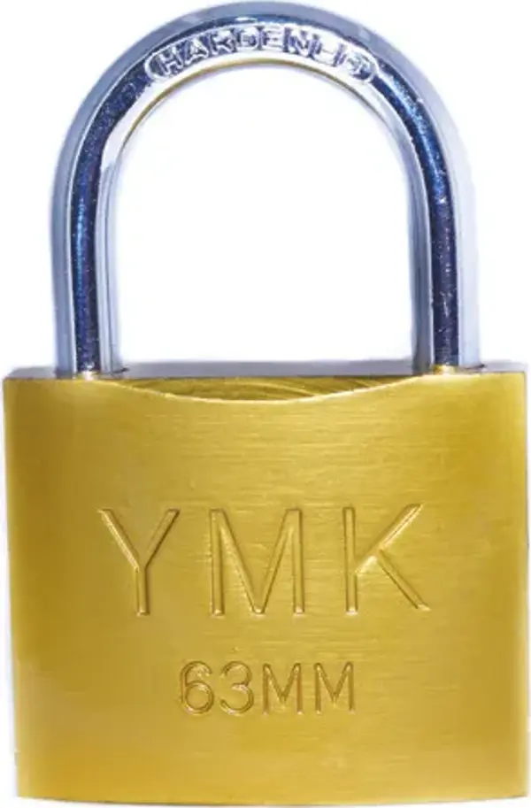 YMK Eko Sarı Boyalı Kısa Kancalı Asma Kilit 25mm - Image 1