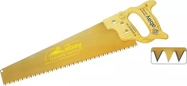 Abay Sarı Çelik Pala Testere 50 cm - Ahşap Sap - Image 1
