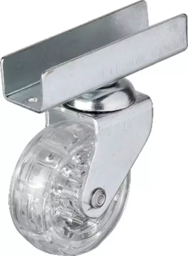 Hts 327 - 50x20 mm Şeffaf Makaralı Uzun U Tablalı Teker 4 Adet - Image 1